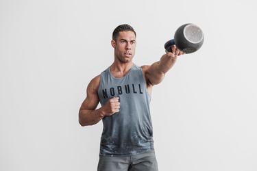 Nobull Dip-Dye Tank Tanktop Heren Blauw | 105396-HSR