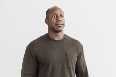 Nobull Heavyweight Pocket T-Shirt Lange Mouw Heren Chocola | 103845-WIB