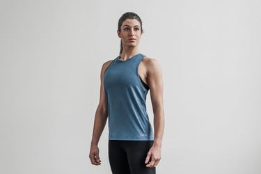 Nobull High-Neck Tank Bright Colors Tanktop Dames Diepturquoise | 138427-OMC