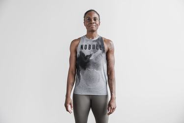 Nobull High-Neck Tank Tanktop Dames Grijs | 618394-JAG