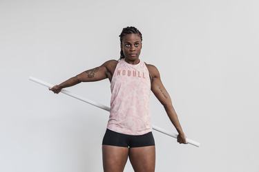 Nobull High-Neck Tank Tanktop Dames Roze Roze | 168409-MQP