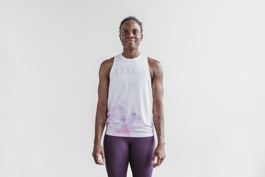 Nobull High-Neck Tank Tanktop Dames Wit Paars | 078296-CHX