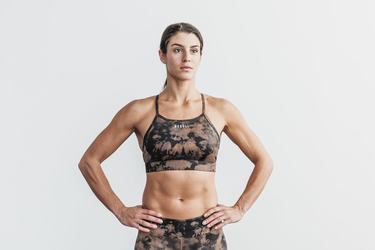 Nobull High-Neck Tie-Dye Sport Bh Dames Zwart | 016279-EPB