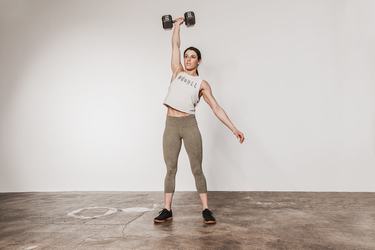 Nobull High-Rise Crop Plush Heather Hardloopbroek Dames Khaki | 974136-BXF