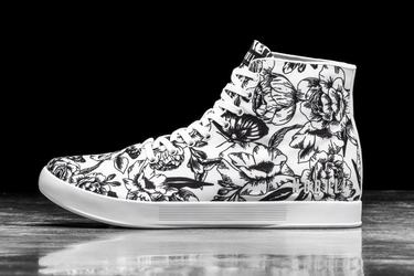 Nobull High-Top Canvas Trainer Fitness Schoenen Dames Wit Zwart | 670381-BIN