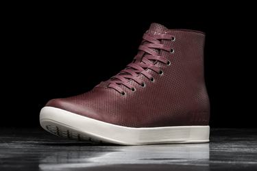 Nobull High-Top Leather Trainer Fitness Schoenen Heren Bordeaux | 352498-QNX