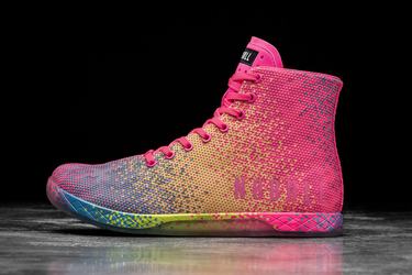 Nobull High-Top Neon Trainer Fitness Schoenen Heren Roze | 465819-UFM
