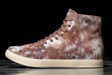 Nobull High-Top Tie-Dye Canvas Trainer Fitness Schoenen Dames Bruin Khaki | 240168-HDO