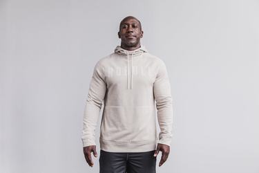 Nobull Hoodie Heren Beige | 945026-MIZ