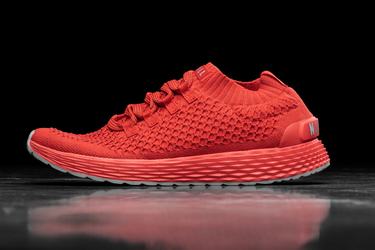 Nobull Knit Runner Loopschoenen Heren Lichtrood | 095642-RKG