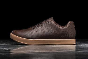 Nobull Leather Trainer Fitness Schoenen Dames Bruin | 487196-WIP