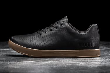 Nobull Leather Trainer Fitness Schoenen Heren Zwart | 781569-MSF