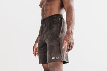 Nobull Lightweight Knit 9" Korte Broek Heren Camo | 413856-AGK