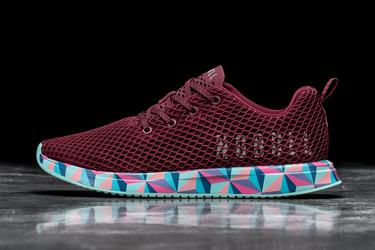 Nobull Mesh Runner Loopschoenen Heren Donkerrood | 132659-RVN