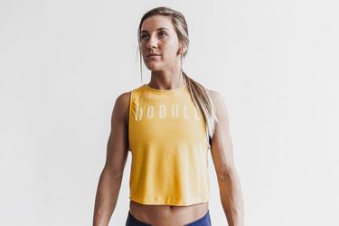 Nobull Muscle Tank Tanktop Dames Geel | 129835-DES
