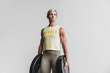 Nobull Muscle Tank Tanktop Dames Geel | 958460-OSC