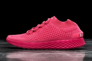 Nobull Neon Knit Runner Loopschoenen Dames Roze | 605189-RMI