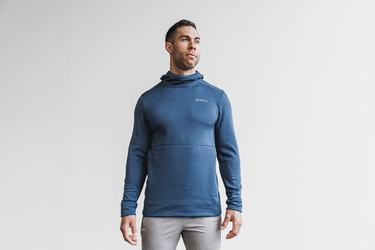 Nobull Performance Hoodie Heren Grijs Blauw | 234759-XGE