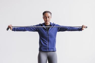 Nobull Performance Zip-up Hoodie Dames Donkerblauw | 298710-GLO