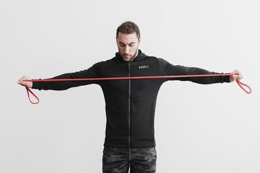 Nobull Performance Zip-up Hoodie Heren Zwart | 683045-OVS