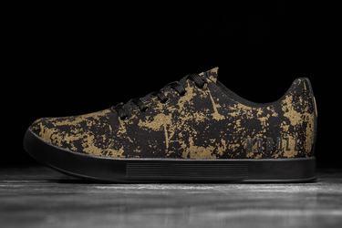 Nobull Pride Canvas Trainer Fitness Schoenen Heren Goud Zwart | 814206-QBG