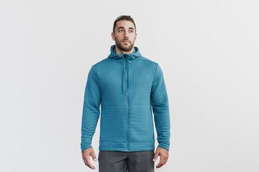 Nobull Quilted Zip-up Jassen Heren Grijs Blauw | 596278-WTD