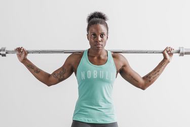 Nobull Racerback Tank Tanktop Dames Lichtturquoise | 721043-WPR