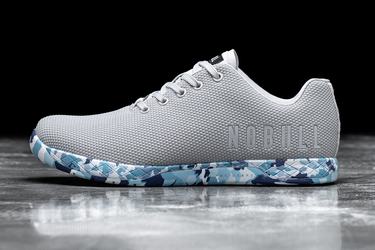 Nobull Superfabric Arctic Trainer Fitness Schoenen Heren Grijs Blauw | 892071-KGR