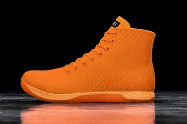 Nobull Superfabric High-Top Neon Trainer Fitness Schoenen Dames Oranje | 310475-WTR