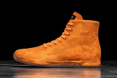 Nobull Superfabric High-Top Neon Trainer Fitness Schoenen Heren Oranje Camo | 420981-FUS