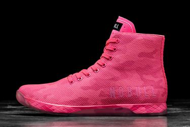 Nobull Superfabric High-Top Neon Trainer Fitness Schoenen Heren Roze Camo | 913027-MRN