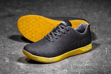 Nobull Superfabric Trainer Fitness Schoenen Dames Zwart Geel | 312859-XUW