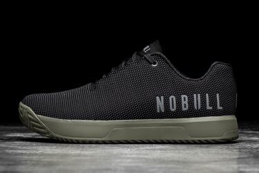 Nobull Superfabric Trainer Fitness Schoenen Heren Zwart Donkergroen | 914832-QCB