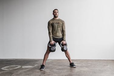 Nobull T-Shirt Lange Mouw Heren Groen Camo | 065431-RQX
