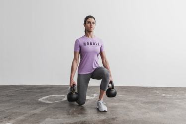 Nobull T-shirts Dames Paars | 143025-NAS