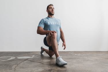 Nobull T-shirts Heren Blauw | 058397-IJN
