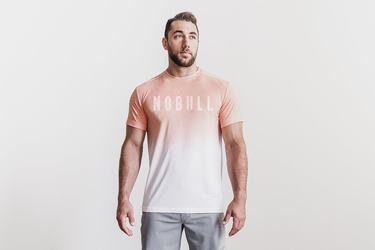 Nobull T-shirts Heren Koraal | 768591-YKE