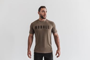 Nobull T-shirts Heren Lichtbruin | 681590-YVM