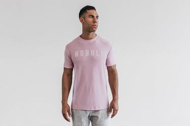 Nobull T-shirts Heren Roze | 597432-LFR
