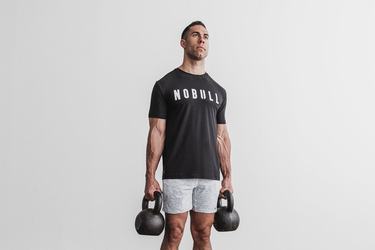 Nobull T-shirts Heren Zwart Wit | 953702-PID