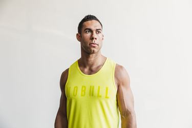 Nobull Tank Neon Tanktop Heren Geel | 413097-BNW
