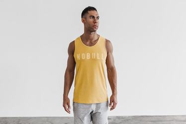 Nobull Tank Tanktop Heren Geel | 458270-WPZ