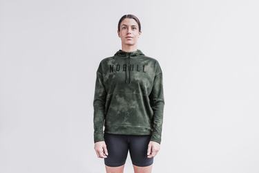Nobull Tie-Dye Hoodie Dames Groen | 139604-REY