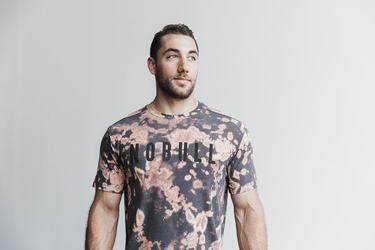 Nobull Tie-Dye T-shirts Heren Bruin Zwart | 160532-GIS