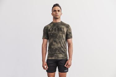 Nobull Tie-Dye T-shirts Heren Groen | 296801-MOD