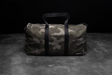 Nobull Waxed Canvas Duffle Sporttas Heren Groen Camo | 140375-HRY